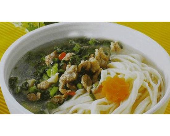 Shredded Pork and Pickled Cabbage with Noodle in Soup 雪菜肉丝面